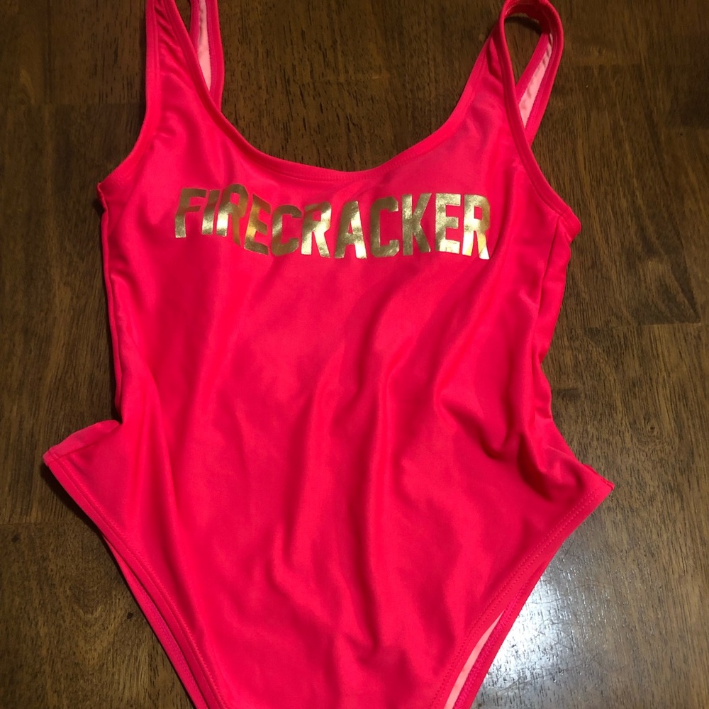 One piece High Cut “Firecracker” bathing suit